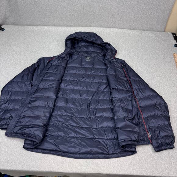 LL BEAN Ultralight 850 Down Jacket Men XXL Carbon Navy Downtek Packable Pertex - Picture 2 of 10